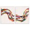 Stupell Industries Abstract Colorful Wave 2 pc Framed Giclee Wall Art Set Design by Grace Popp